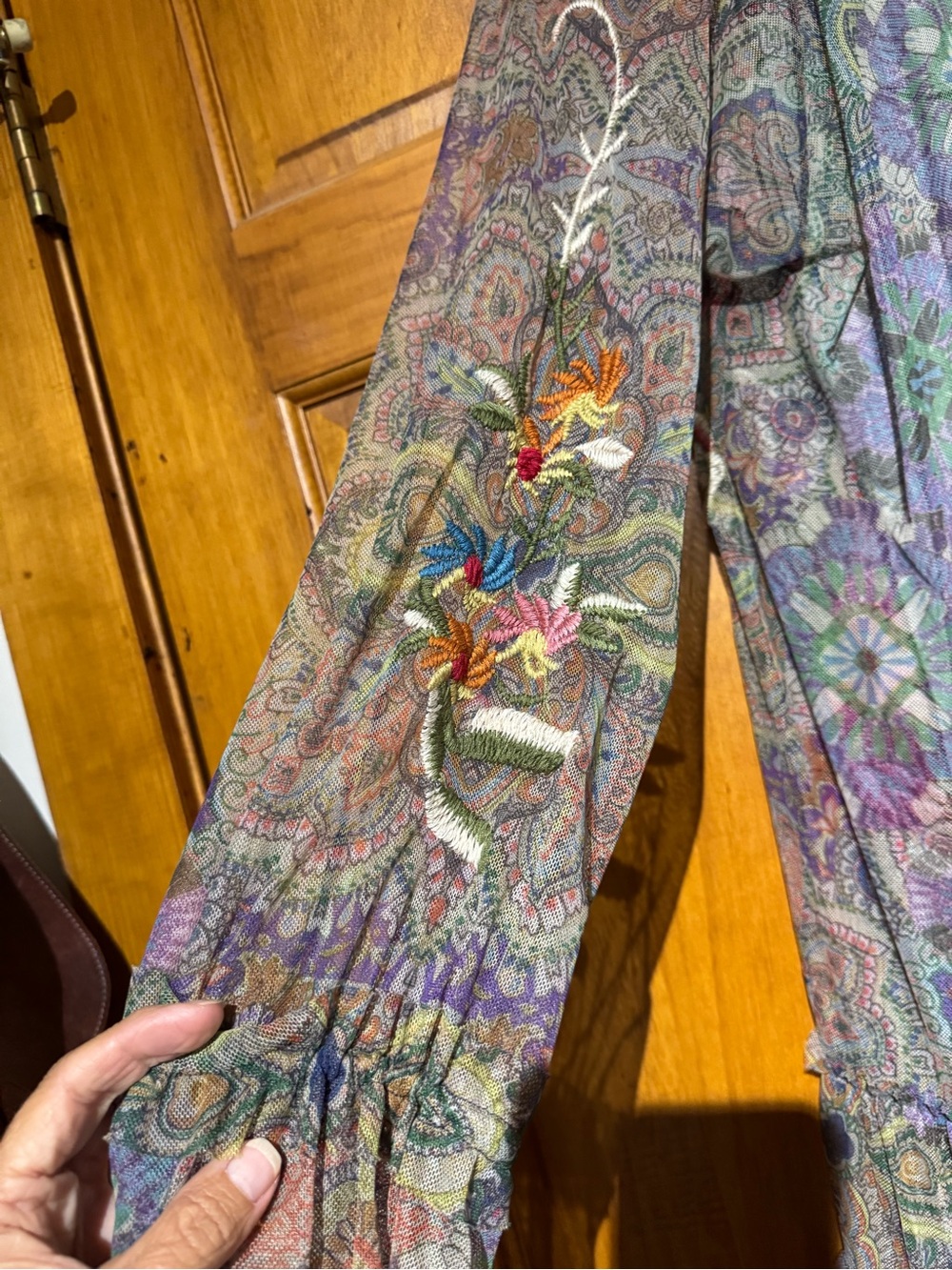 Johnny Was Multi-Colored Embroidered Maxi Dress - Picture 4 of 7